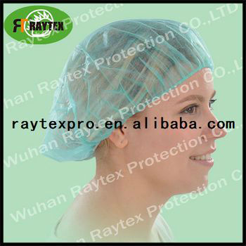 Pleated High quality Nonwoven/PP bouffant cap for hospital use