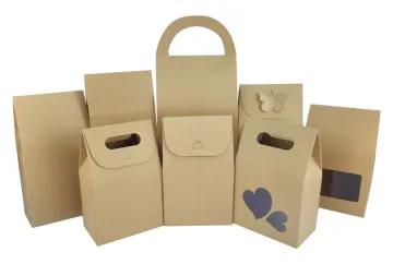 Marvelous Heart Shape Handle Design Kraft Paper Bag