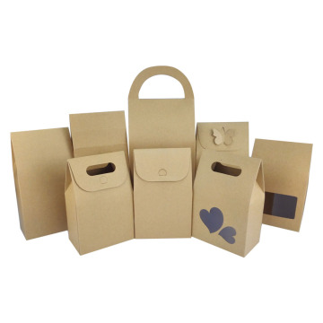 Recycled Coffee Brown Kraft Paper Bag with Handles