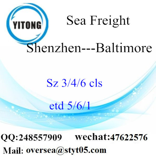 Shenzhen Port LCL Consolidação para Baltimore