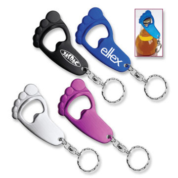 Cool Beer Bottle Opener Keychain With Foot Shape