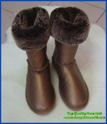 double face sheepskin boots