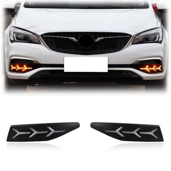 3 Colors LED Daytime Running Light with Yellow Turn Signal and Blue Night Light for Buick Verano 2017-2018 Fog Light