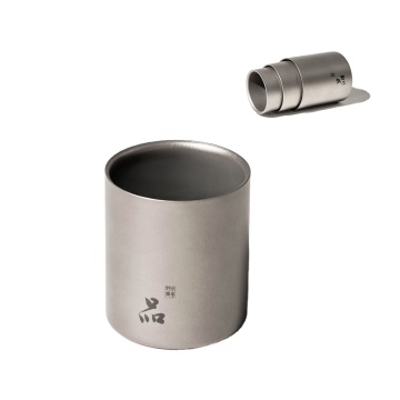 Mobi Garden Handless Double Layer Titanium Cup - 120 ml/180 ml/300 ml