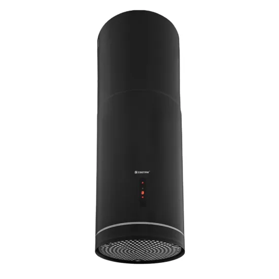 Black Circular Island Range Hood: A Silent Smoke Exhaust System for Kitchen Cooking Utensils