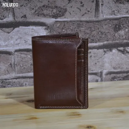 High quality mens leather wallet genuine leather wallet rfid leather wallet