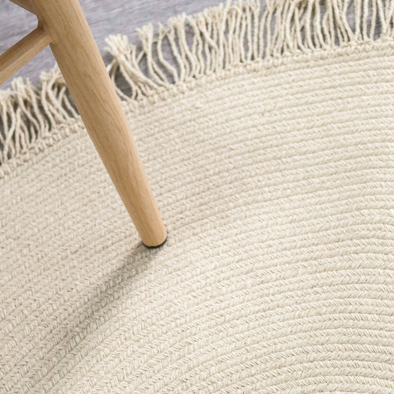 Home Living Room Bed Room Wool Braided Rug Carpet Floor Mats 146