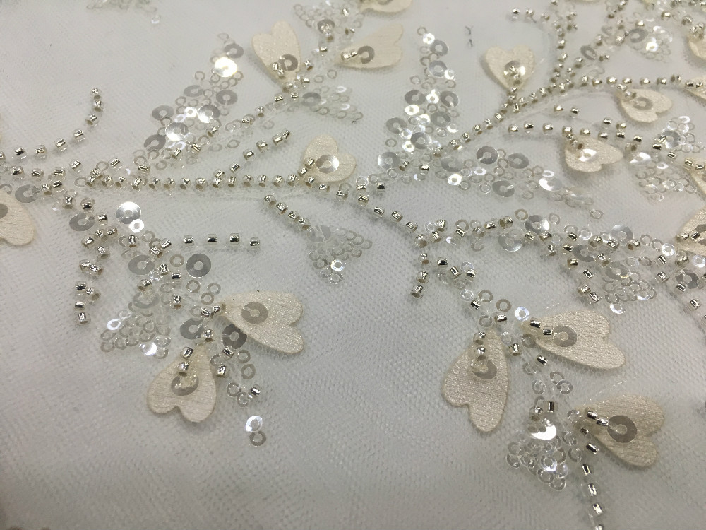 Beads Embroidery Fabric