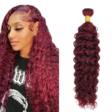 Burgundy Human Hair Bundles 99J Water Wave Hair