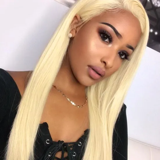 Wholesale 613 HD Human Hair Lace Wig, Platinum Blonde 613 Transparent Lace Frontal Wig, 13x4 13x6 613 Virgin Lace Front Wig