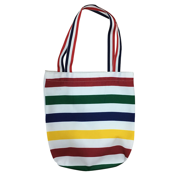 Christmas Rainbow Stripe Tote Bag