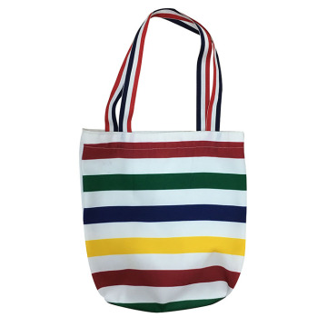 Christmas rainbow stripe tote candy bag