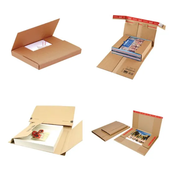 Custom Print Cardboard Book Packaging, Book Wrap Mailers