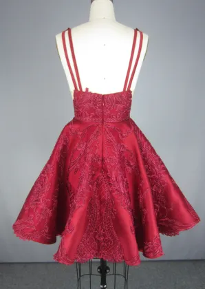 Mini Beading Red Cocktail Dresses Cocktail Dress