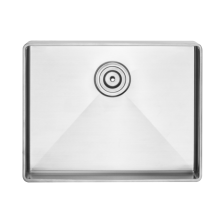 SUS304 Handmade Rectangular Silver-white Bathroom Sink