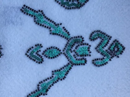 New special embroidery beaded patch chapter