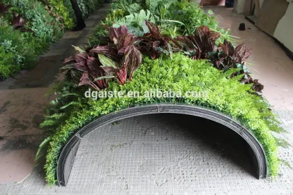 high technique fake grass wall evergreen artificial grass wall