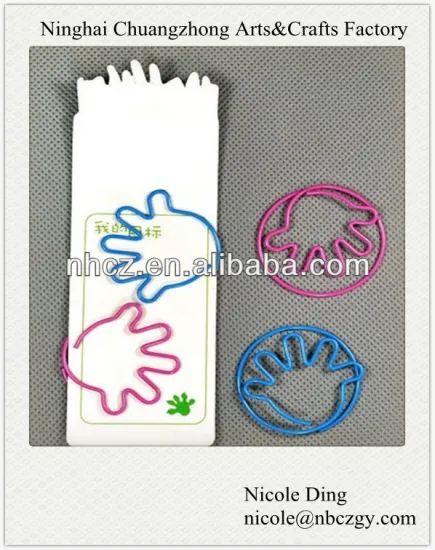 Promotional Paper clips-hand shaped paper clips