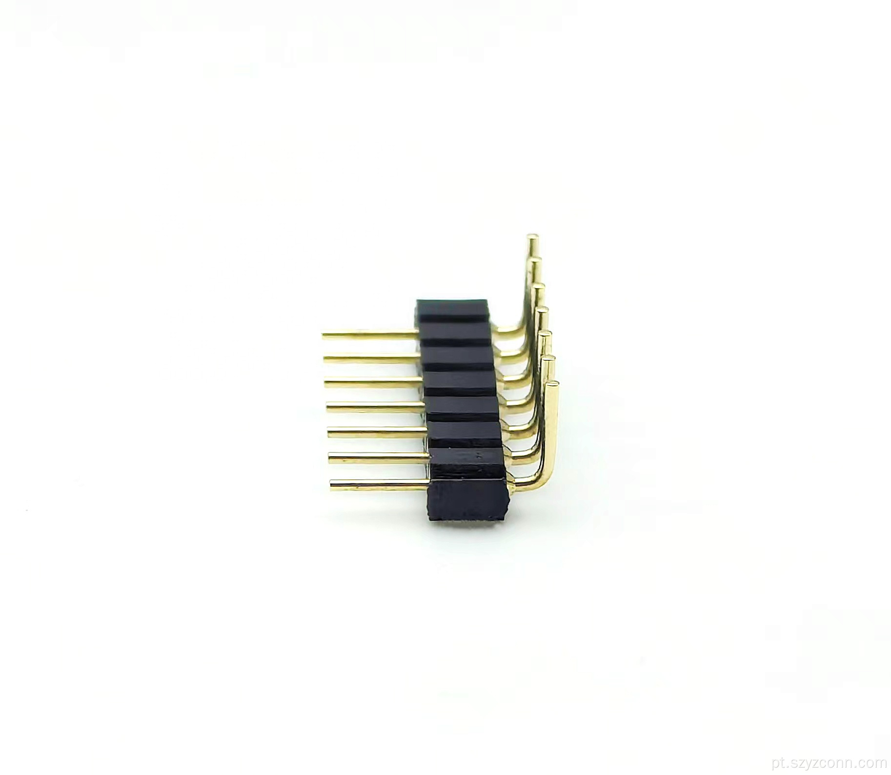 Conector de cabeçalho de pino usinado com passo de 2,54 mm 7P