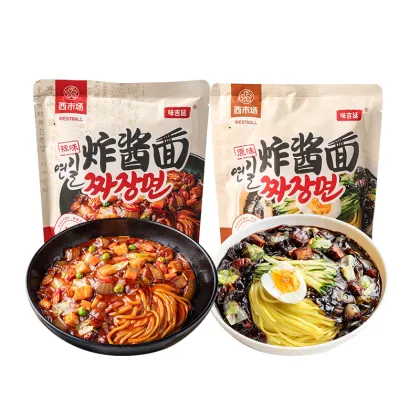 Zhajiangmian instant noodles noodles served with bean sauce