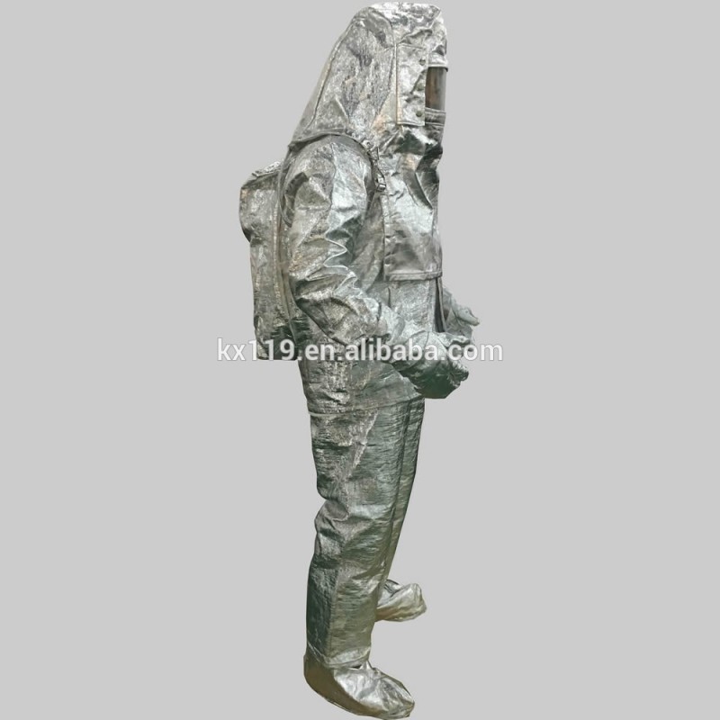 High quality 100% Aluminum foil firefighting firefighter suits