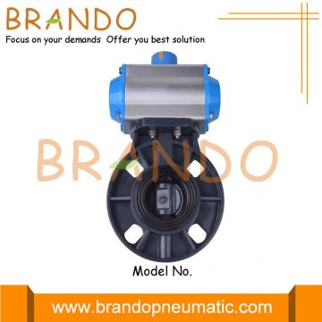 2'' PVC Plastic Butterfly Valve With Pneumatic Actuator