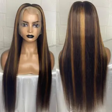 Wholesale Wigs 100% Human Hair Vendor Brazilian Highlight Lace Front Wigs Cuticle Aligned Virgin Human Hair Wigs For Black Women