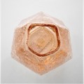 Kleine geometrische, rosa farbige Blasenrecycling -Glasvase