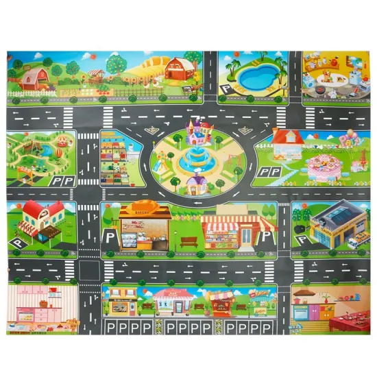 Baby Play Mat Road Carpet For Kids Cartoon Traffic Rug Little Indoor Toys Babies Playing Educational Mat Boys Girls Toys