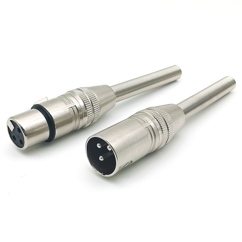 3-Pin Metal KTV Microphone XLR Plug Cable Connector