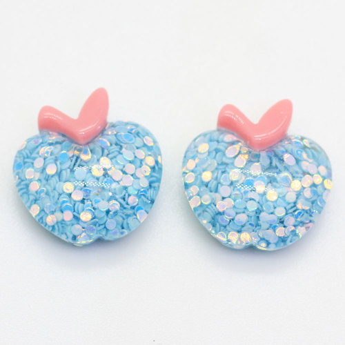 Hars Glitter Fruit Cabochon Kids Toy Decor Items 100 stks 18*20mm Leuke Miniatuur Craft Handgemaakte Craft Ornamenten