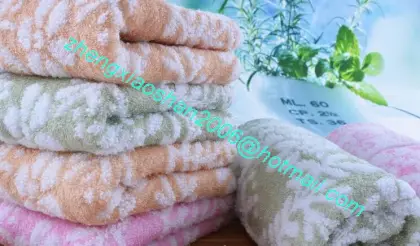 Pure cotton jacquard towel with satin towels cotton