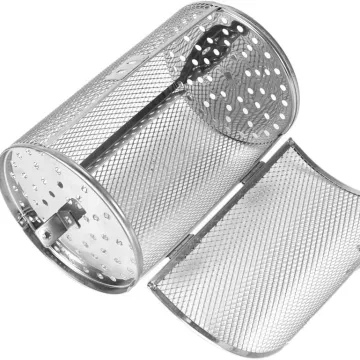 Stainless Steel Rotisserie Grill Basket for Nuts, Beans, and BBQ
