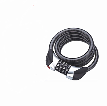 Carabiner Combination Cable Lock with LED Bike Locks for Bicycle Accessories