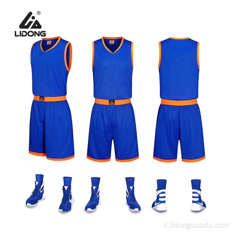 Uniforme da basket di basket su misura sublimata all&#39;ingrosso