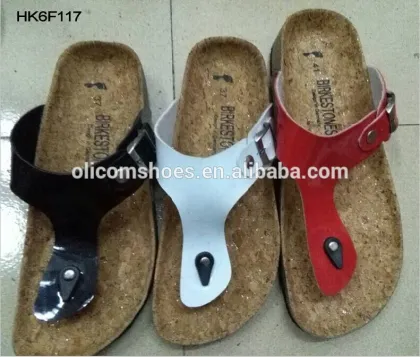Shoes Men Leather Sandals And Slippers Straps cork sandal With Soft Insole