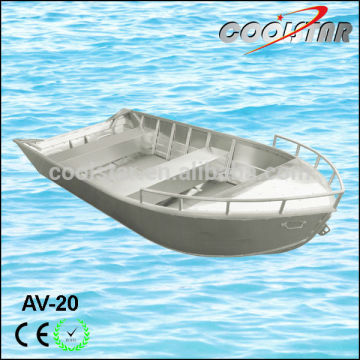 luxury AV type all welded aluminum boat fishing boat