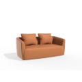 Fully Upholstered Barrel Curved Back Accent Hotel Lobby Sofa
