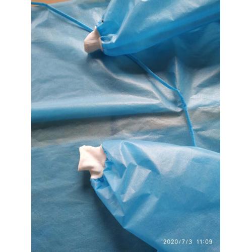 Disposable PP+PE  non-woven isolation gown