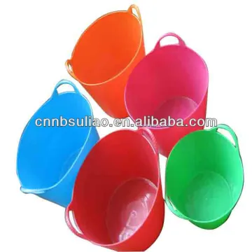 flexible plastic bucket,garden bucket,colorful bucket
