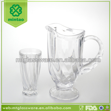 Machine made glass fruit infusin water filter pitcher