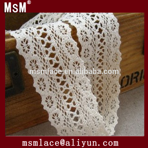 2015 new design cotton cluny lace trim china supplier