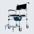 Sedia da cambio in alluminio pieghevole sedia a rotelle per la doccia da commodo