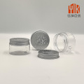 Serie de tarros de crema cuadrados