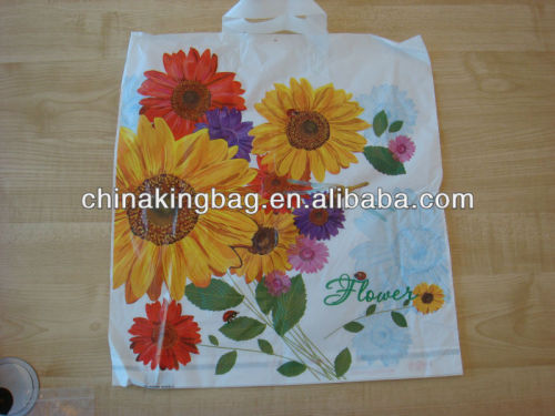 soft loop handle plastic bag packing bag