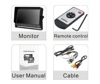 10.1 inch car TFT LCD monitor with U style bracket aviaion connector