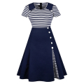 Vestido de marinheiro de pinos vintage feminino
