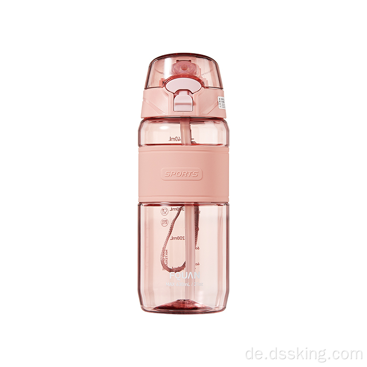 2022 Neues Desing 630 ml/780 ml Flaschensport und BPA -freie Wasserflasche mit Stroh