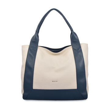 Sac à main en cuir crème butter grand sac hobo moderne