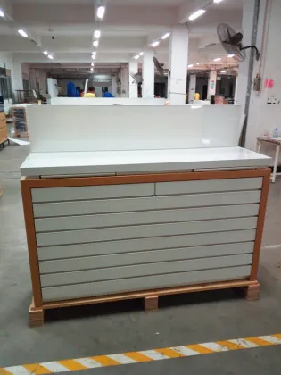 Skincare Display Stand Retail Wood and Metal Furniture